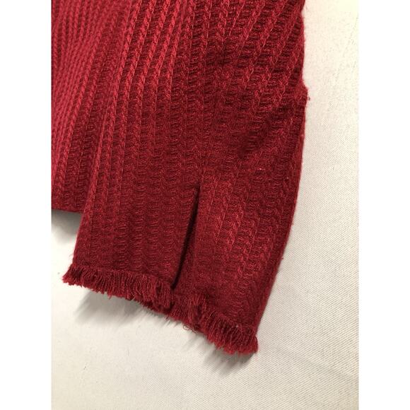 Emma James Women 8 Jacket Split Long Sleeve 3 Open Button Red Office Siren - Picture 9 of 9